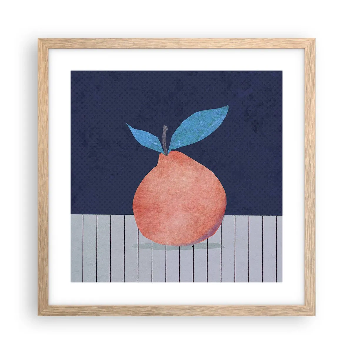 Poszter világos tölgy keretben - Domborúság és sík - 40x40 cm