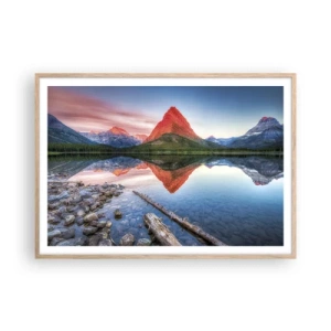 Poszter világos tölgy keretben - Forróság és hideg - 100x70 cm