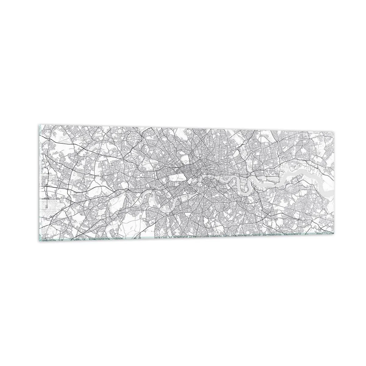 Üveg kép - A londoni labirintus térképe - 90x30 cm
