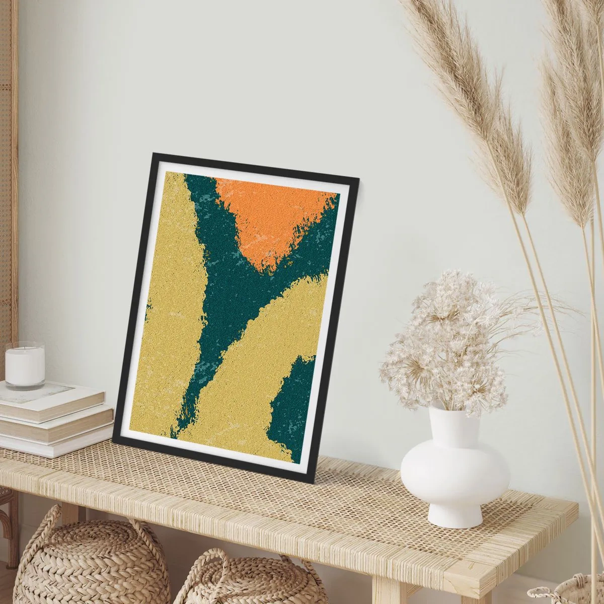 Poszter fehér keretben - Absztrakció - lassú mozgás - 70x100 cm