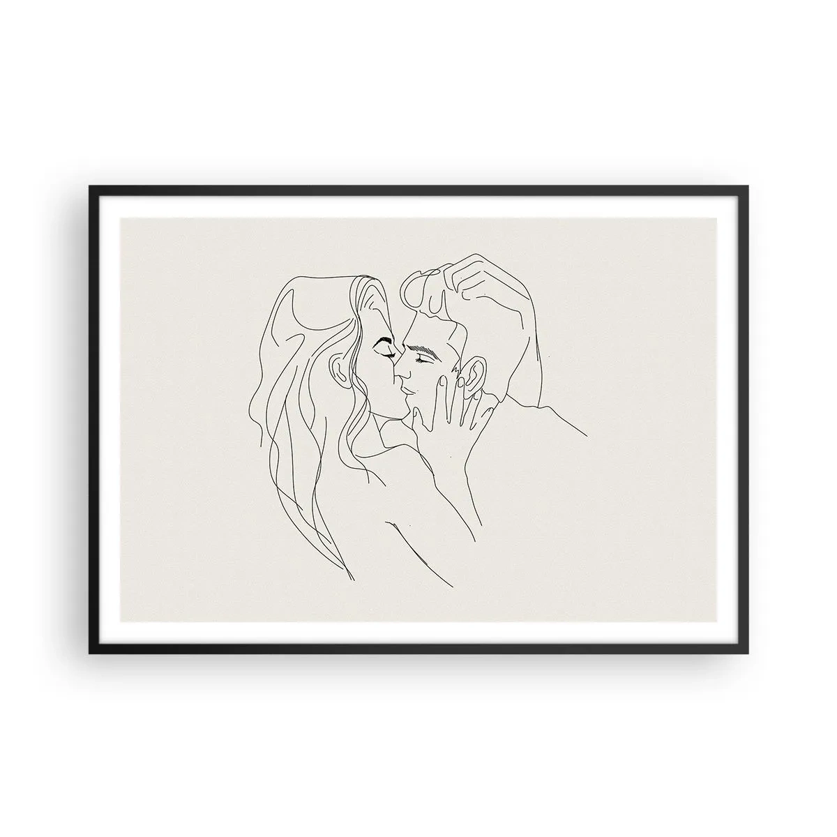 Poszter fehér keretben - Összegabalyodva az érzésben - 100x70 cm