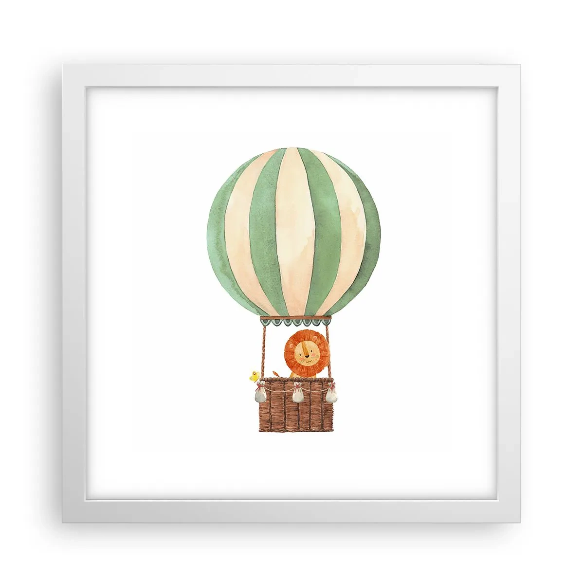 Poszter fekete keretben - Leon utazásai - 30x30 cm