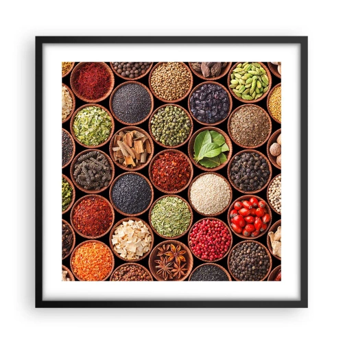 Poszter fehér keretben - A világ összes íze - 50x50 cm