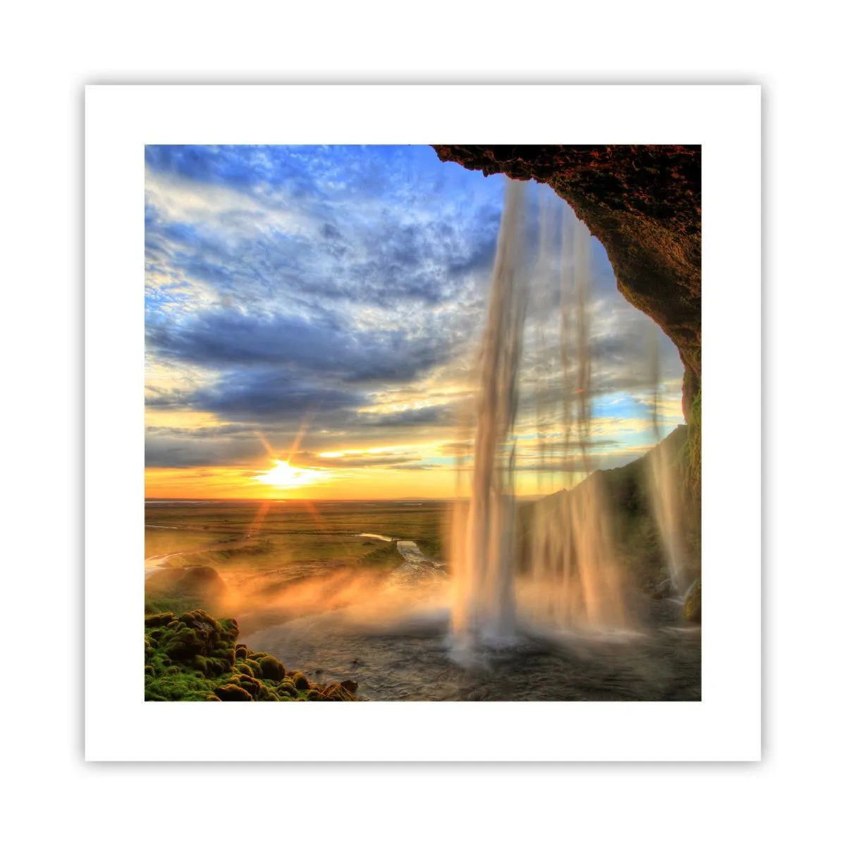 Poszter - Cseppfátyol mögötti világ - 40x40 cm