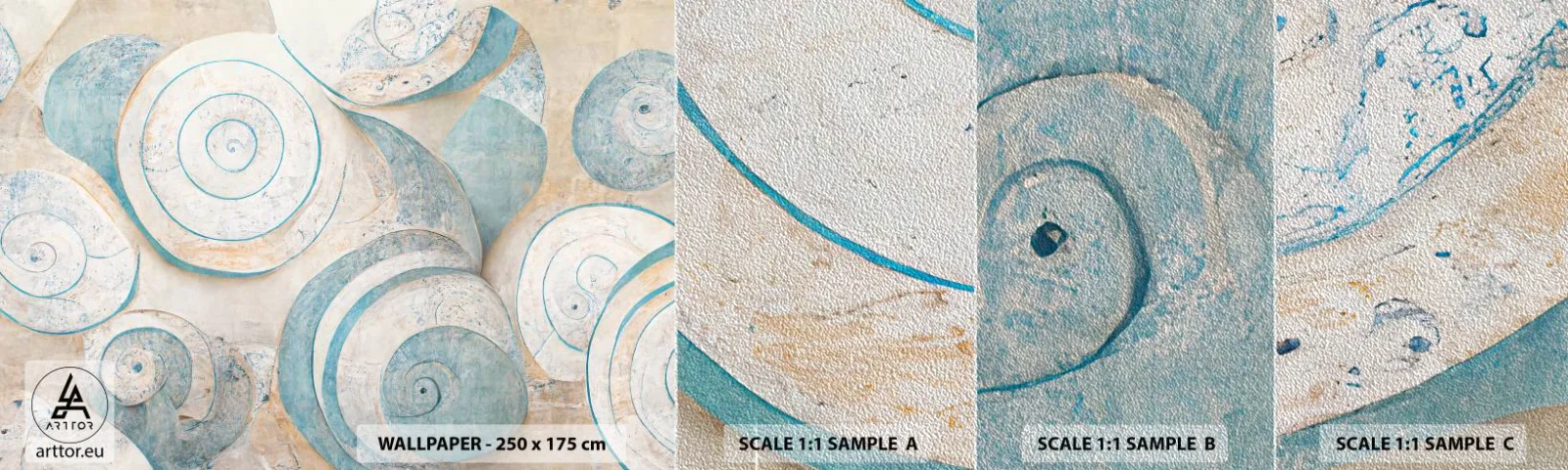 Fotótapéta Minta Premium Sand - Mit rejt a kagyló? - Minimalizmus, Kagylók, Fényes - 100x30 cm
