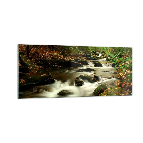 Üveg kép - Mint folyékony ezüst - 100x40 cm