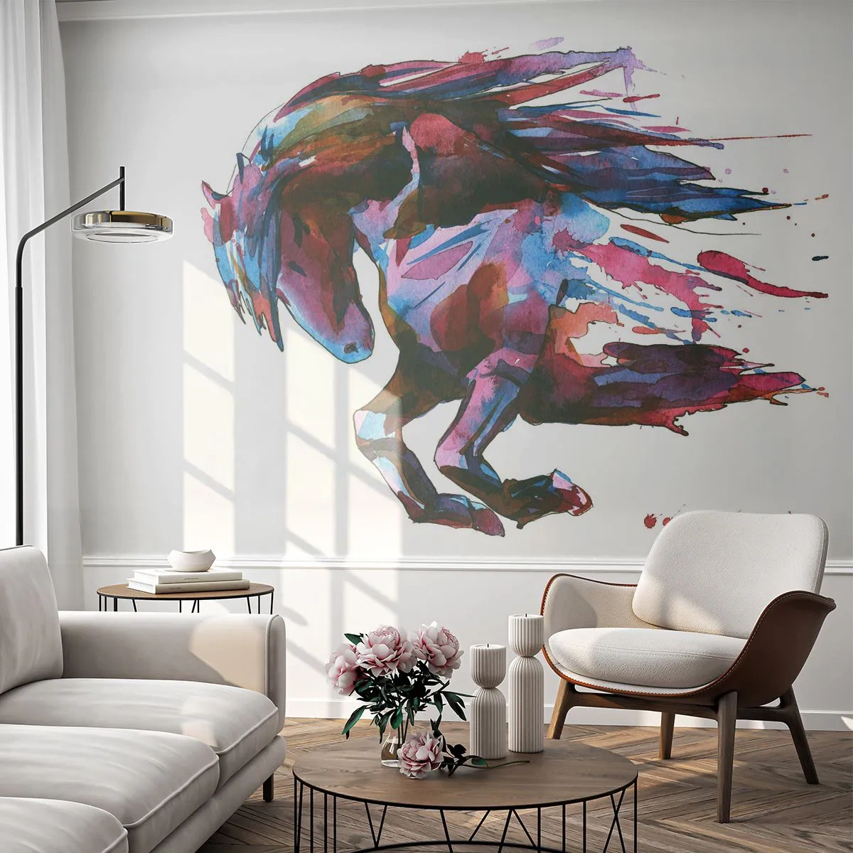 Fotótapéta Standard Eco - Az elragadtatásban - Állatok, Absztrakció, Ló - 400x280 cm