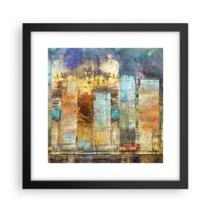 Poszter fehér keretben - Napfényes metropolisz - 30x30 cm