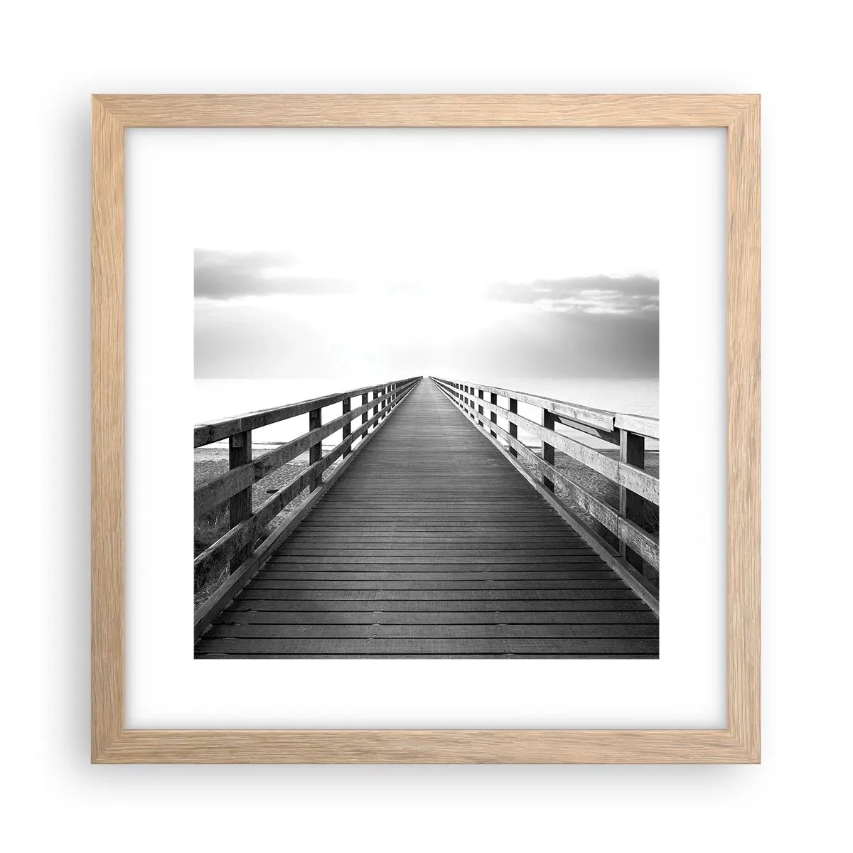 Poszter világos tölgy keretben - A messzeségbe... - 30x30 cm