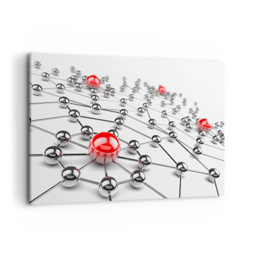 Vászonkép - Ezüst háló - 100x70 cm