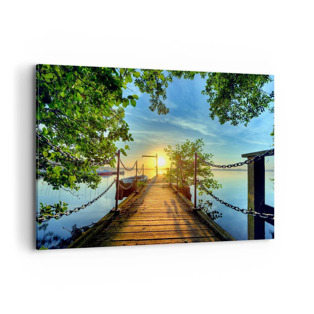 Vászonkép - Naplemente a víz felett - 120x80 cm