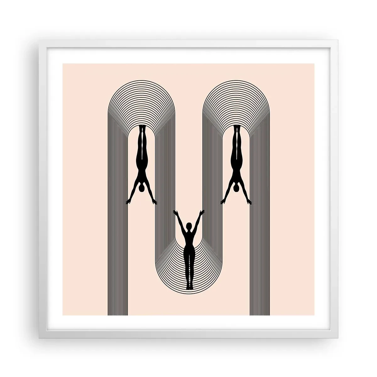 Poszter fekete keretben - Fejjel lefelé - 60x60 cm