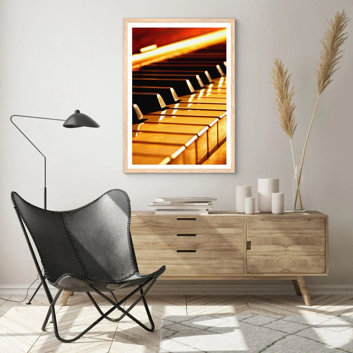 Poszter világos tölgy keretben - Végtelen lehetőségek - 61x91 cm