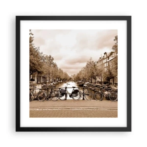 Poszter fehér keretben - Holland hangulat - 40x40 cm