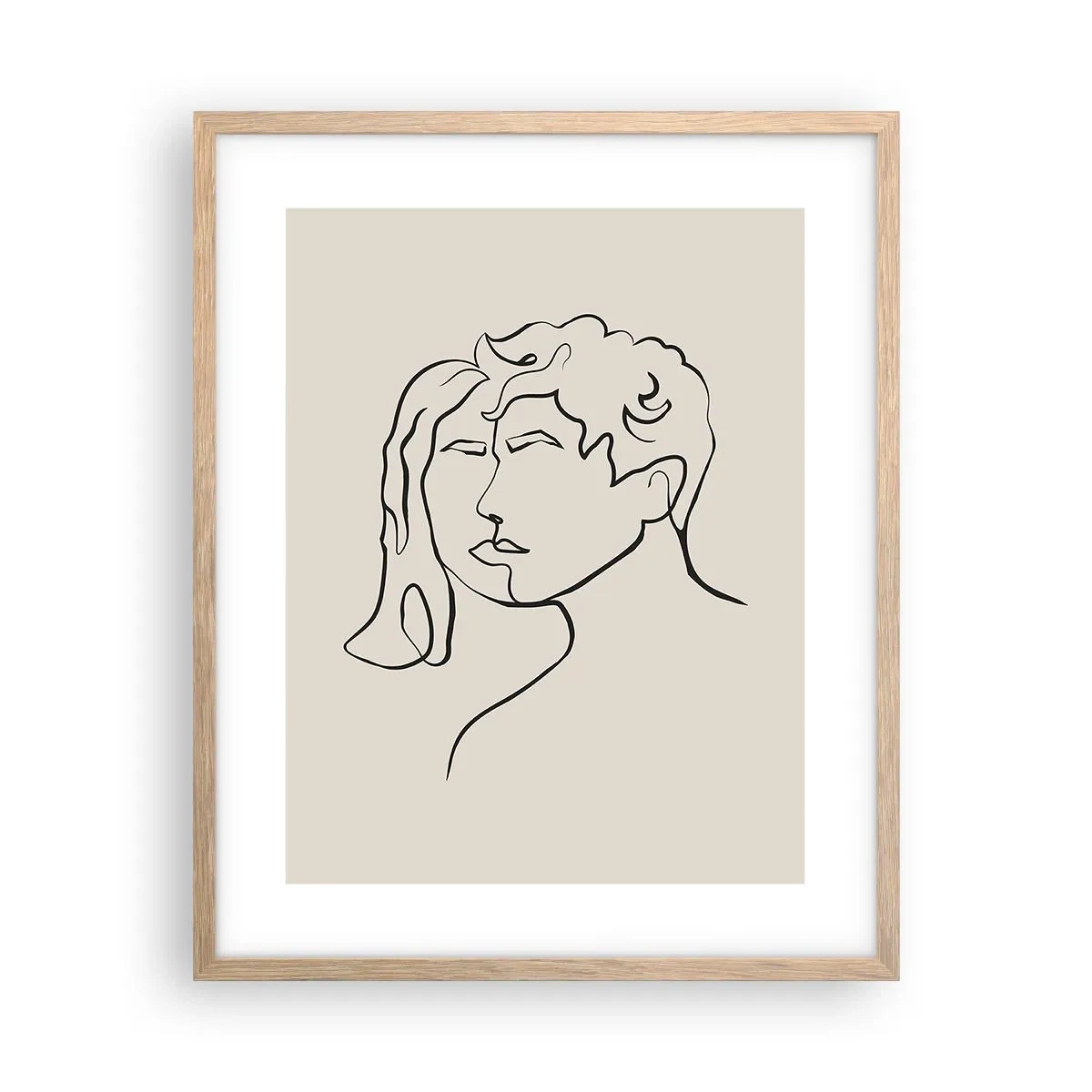 Poszter világos tölgy keretben - És egységgé vált - 40x50 cm