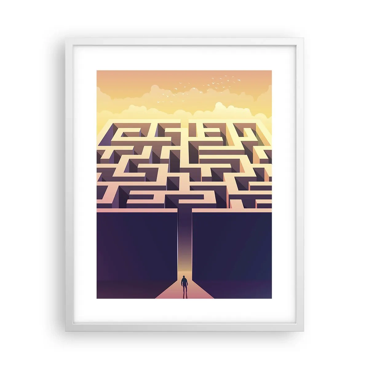 Poszter fekete keretben - Döntés ideje - 40x50 cm