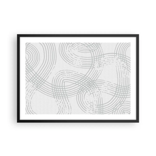 Poszter fehér keretben - Nincs egyenes út - 70x50 cm