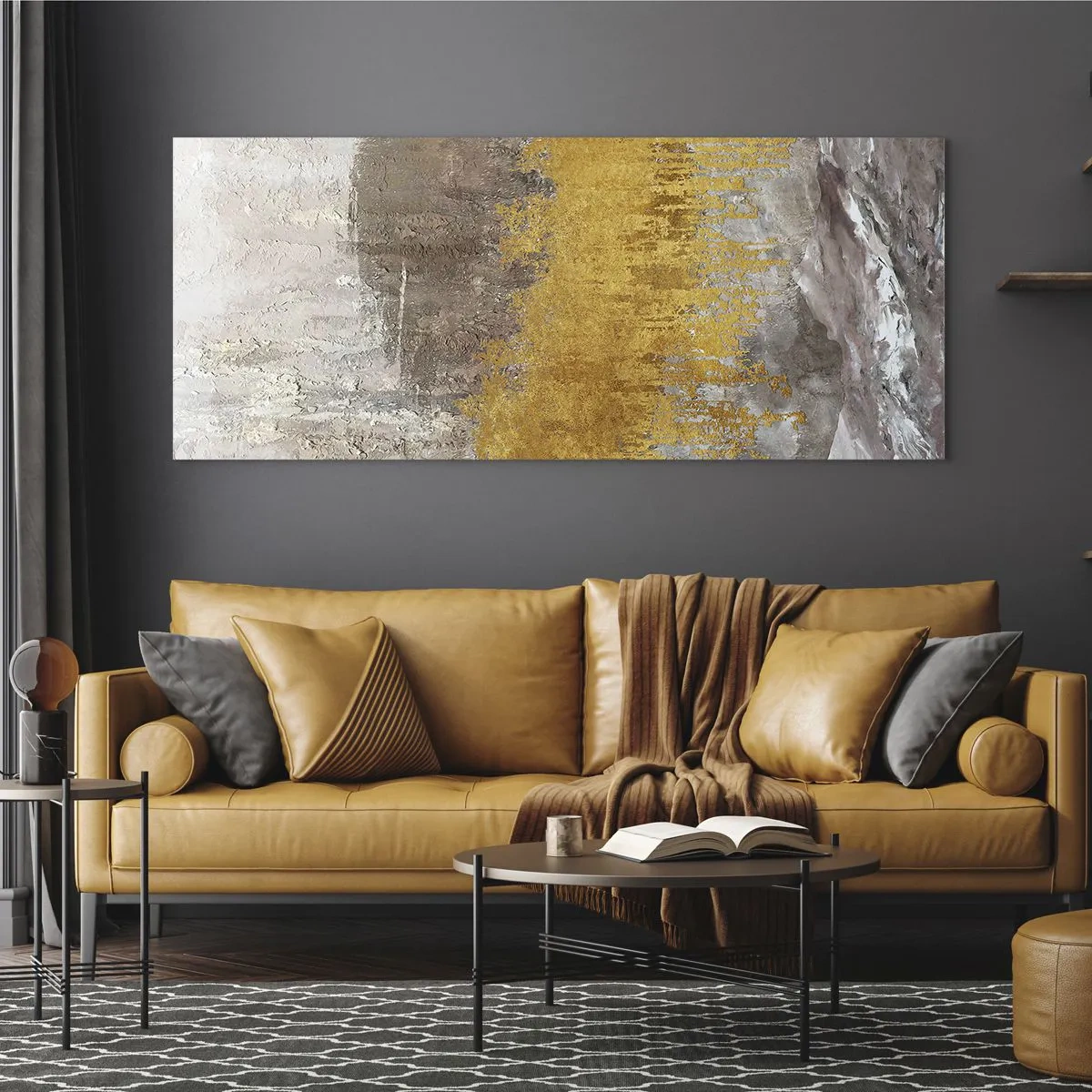 Üveg kép - Egy aranyszínű fuvallat - 100x40 cm
