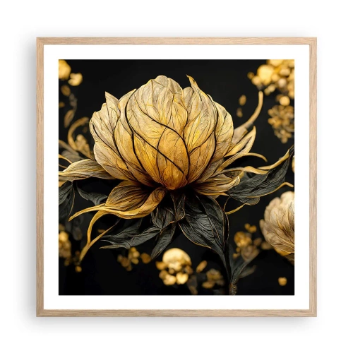 Poszter világos tölgy keretben - Finom törékenység - 60x60 cm