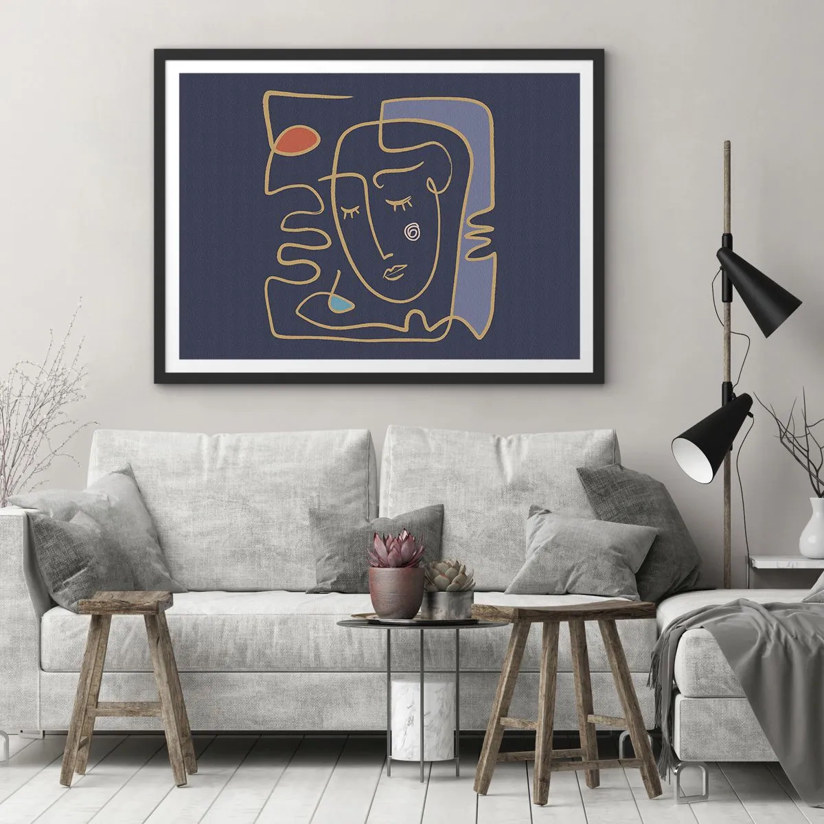 Poszter fehér keretben - Álmodozásban - 100x70 cm