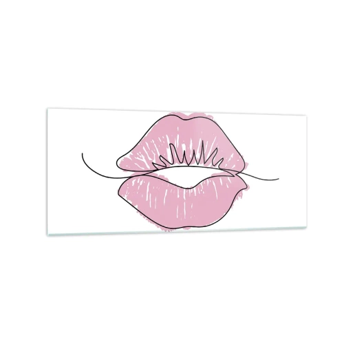 Üveg kép - Készen állsz a csókra? - 120x50 cm