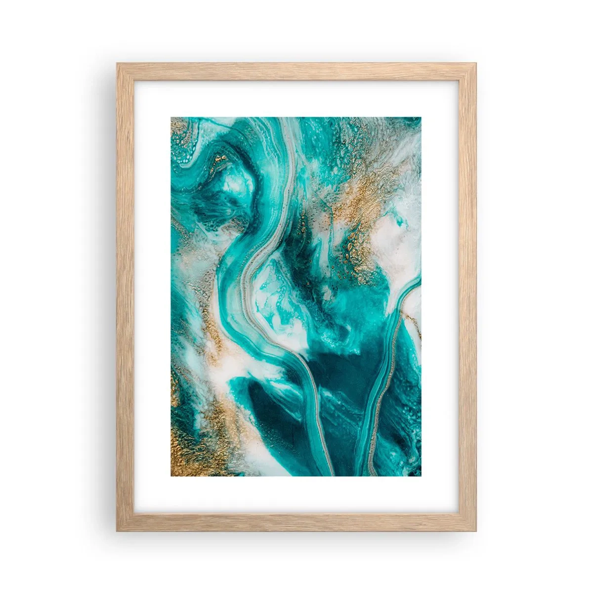 Poszter világos tölgy keretben - Az arany folyó - 30x40 cm