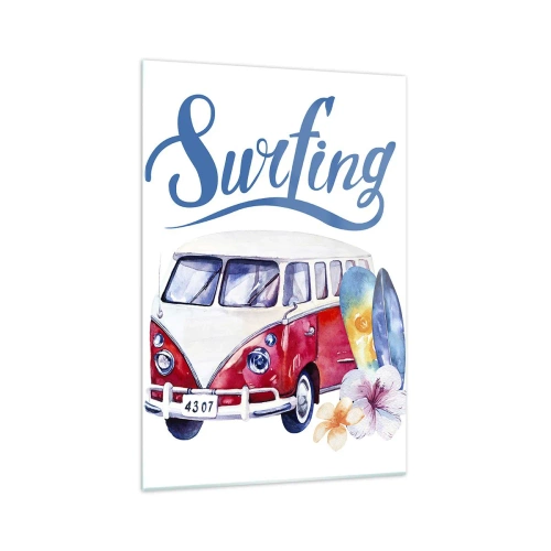 Üveg kép - Uborka - klasszikus egy szörfös számára - 70x100 cm