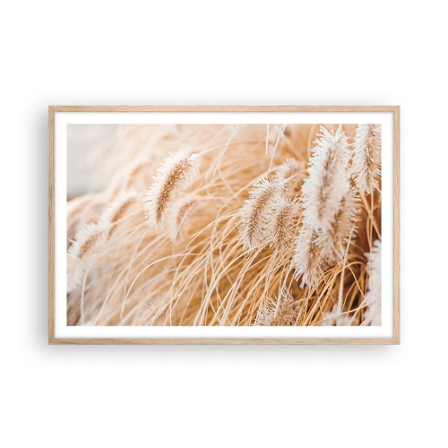 Poszter világos tölgy keretben - A fű arany susogása - 91x61 cm
