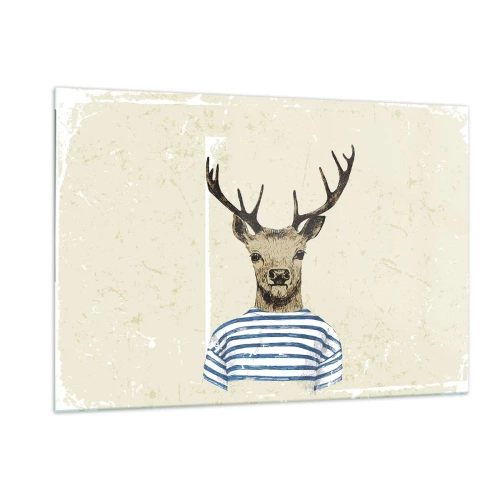 Üveg kép - Mert szeretem a csíkos pólókat! - 120x80 cm