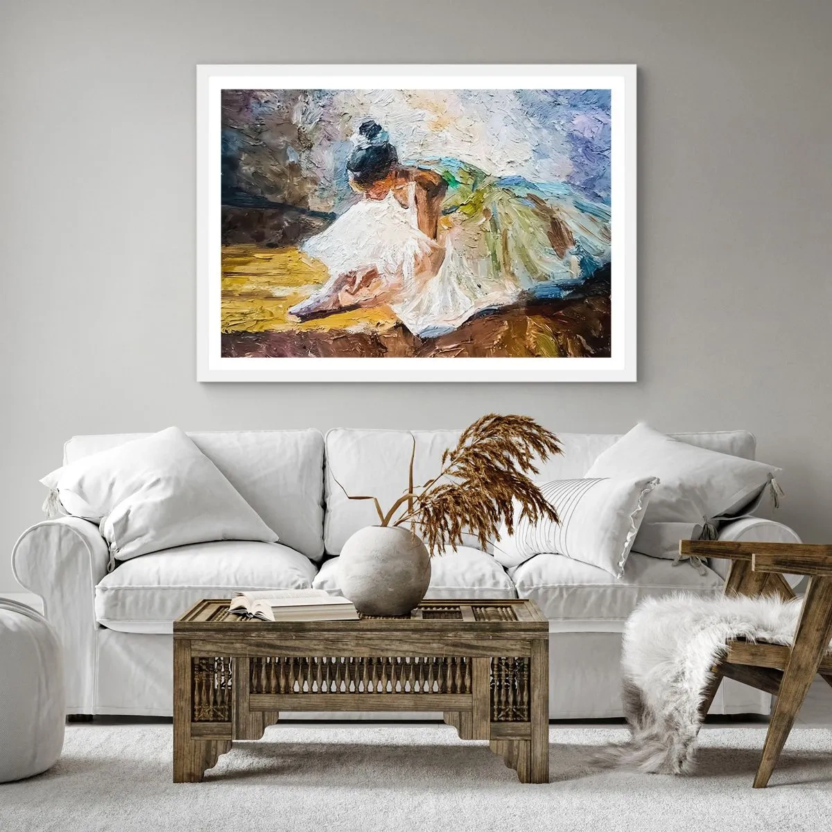 Poszter fekete keretben - Degas festményéből - 50x50 cm