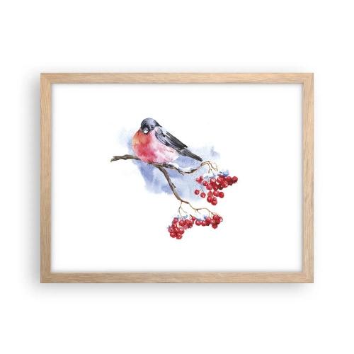 Poszter világos tölgy keretben - Téli színben - 40x30 cm