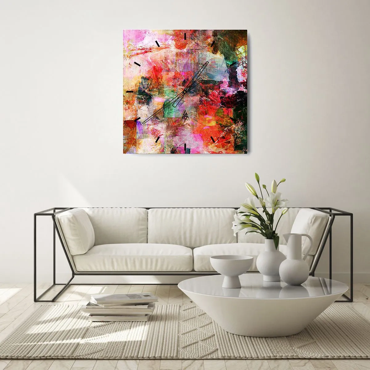 Falióra, Óra - Utazás a rózsákon át - 40x40 cm