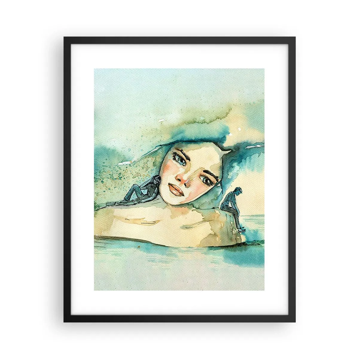 Poszter fehér keretben - Am I blue? - 40x50 cm