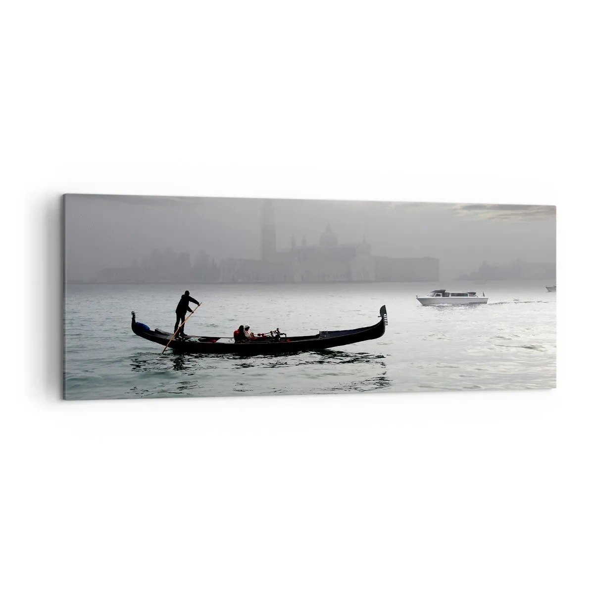 Vászonkép - Egy mesés város vízből és ködből - 140x50 cm