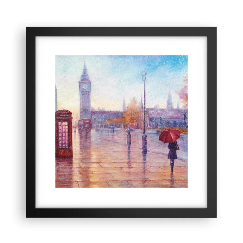 Poszter fehér keretben - Őszi nap Londonban - 30x30 cm