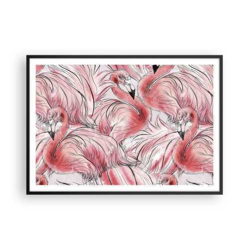 Poszter fehér keretben - Madári corps de ballet - 100x70 cm