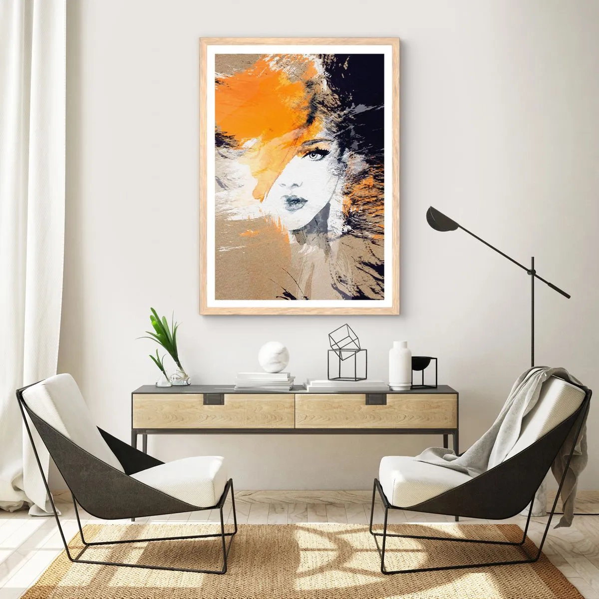 Poszter világos tölgy keretben - És van fény - 61x91 cm