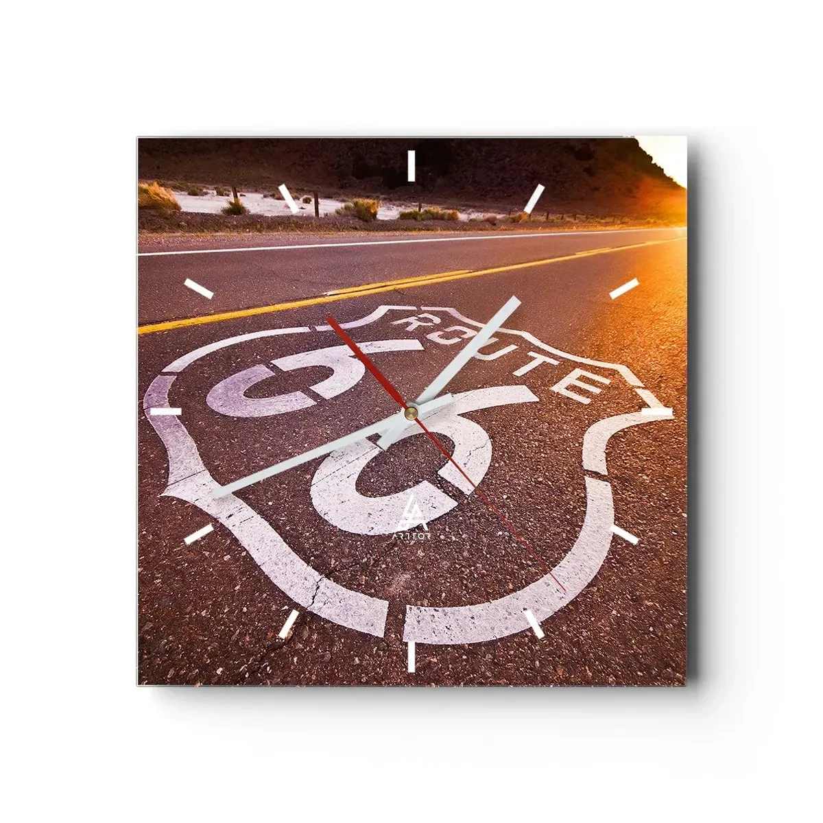 Falióra, Óra - A híres 66-os út - 30x30 cm