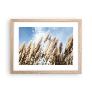 Poszter világos tölgy keretben - Napos és szeles simogatás - 40x30 cm