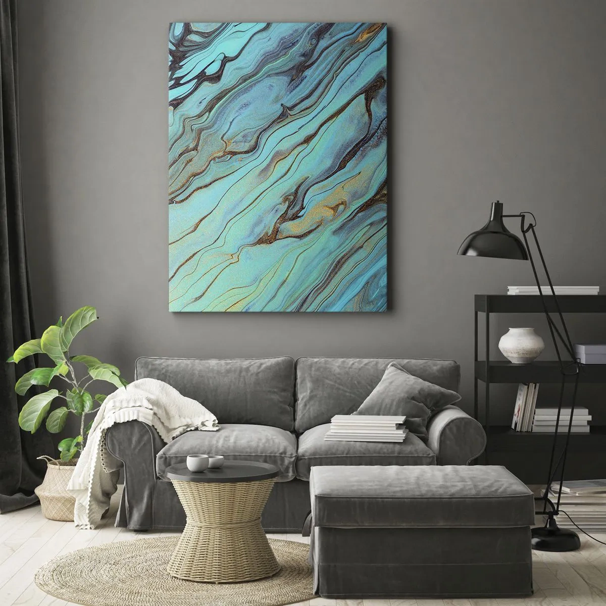 Vászonkép - Türkiz árapály - 50x70 cm