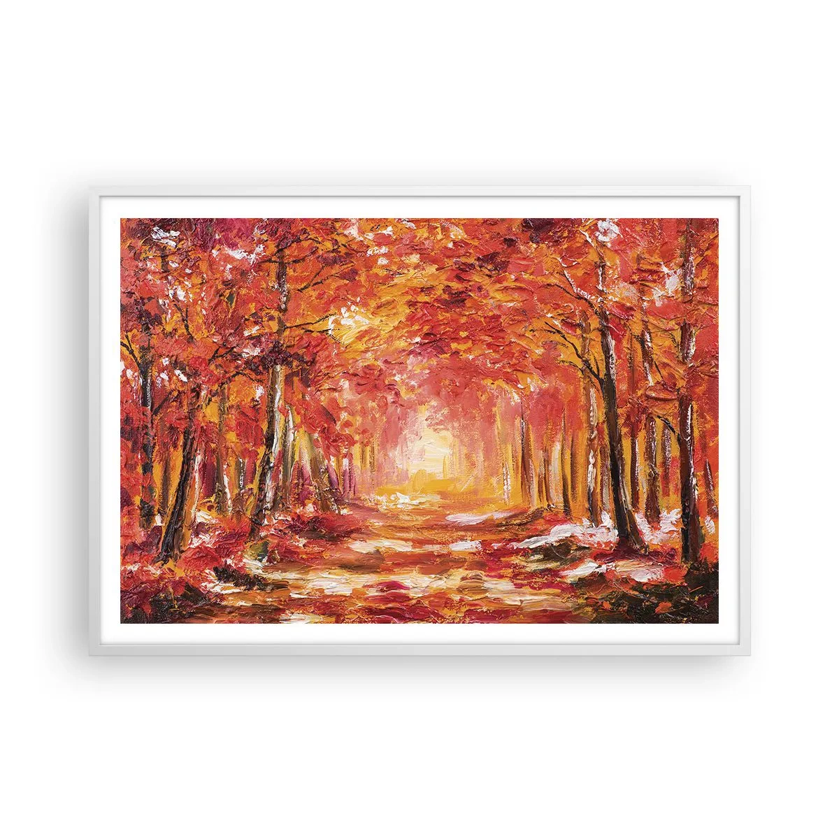 Poszter fekete keretben - Rézerdő - 100x70 cm