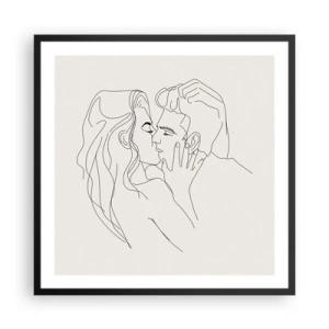 Poszter fehér keretben - Összegabalyodva az érzésben - 60x60 cm