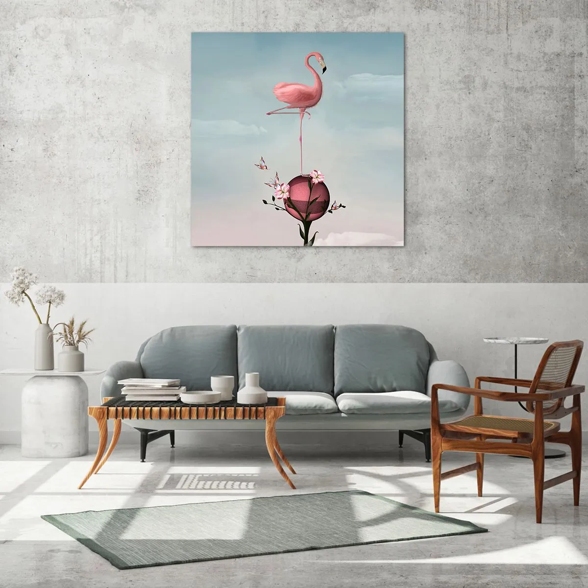 Üveg kép - Kosárlabda allegória - 70x70 cm