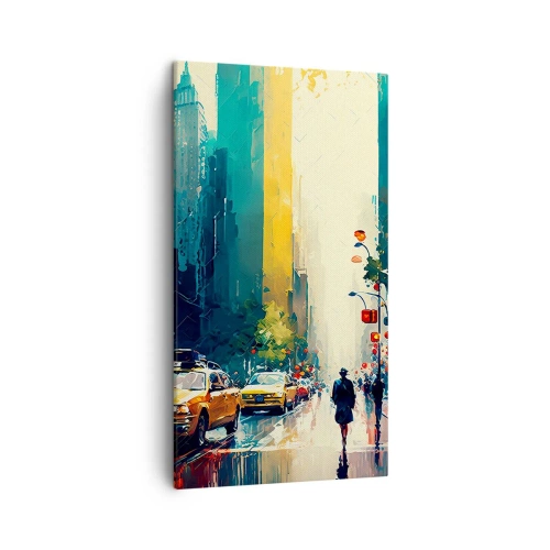 Vászonkép - New York - itt még az eső is színes. - 45x80 cm