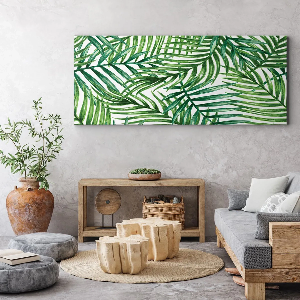 Vászonkép - A zöld lombkorona alatt - 100x40 cm