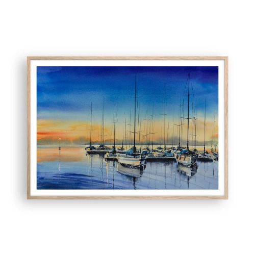 Poszter világos tölgy keretben - Egy szép nap vége - 100x70 cm