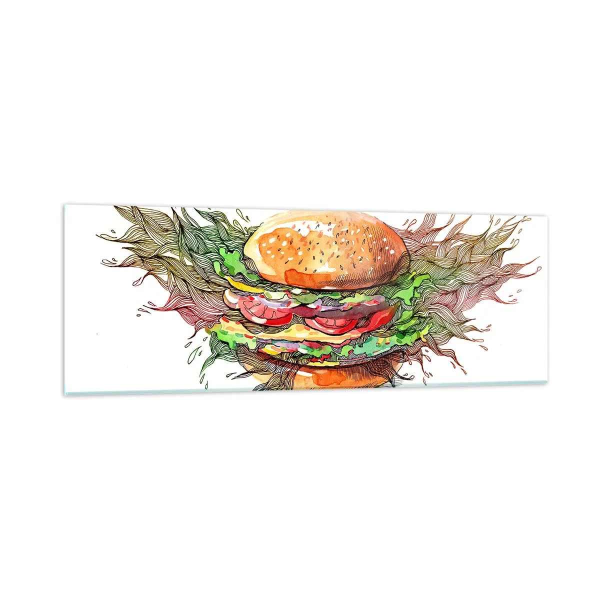 Üveg kép - Forró kísértés - 90x30 cm