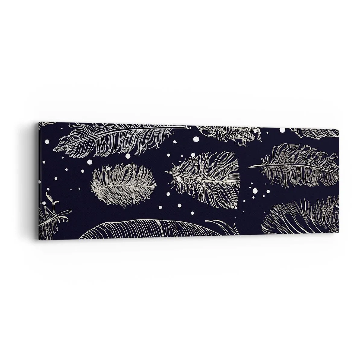 Vászonkép - Tollas csipke - 90x30 cm