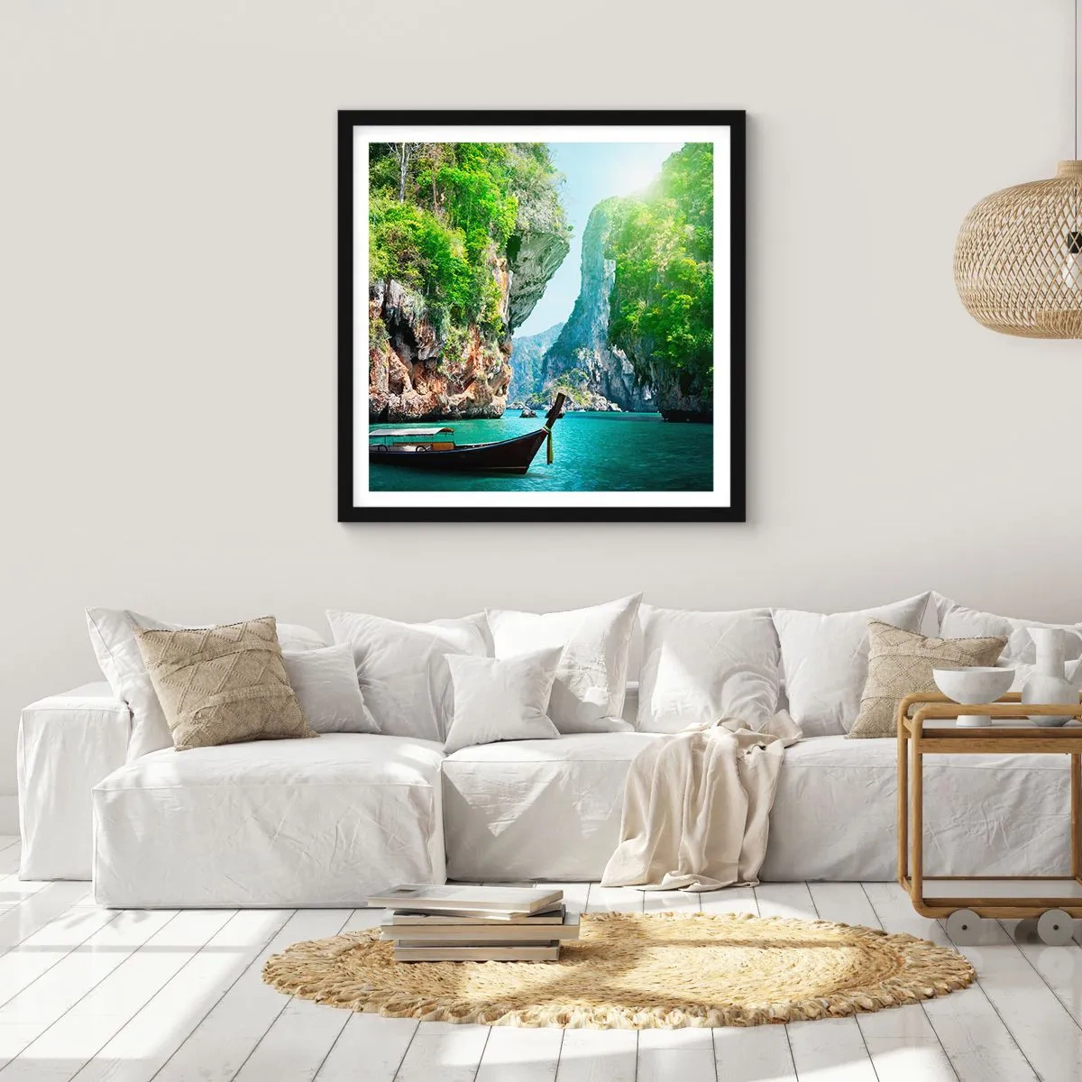 Poszter fehér keretben - Meghívás egy egzotikus utazásra - 50x50 cm