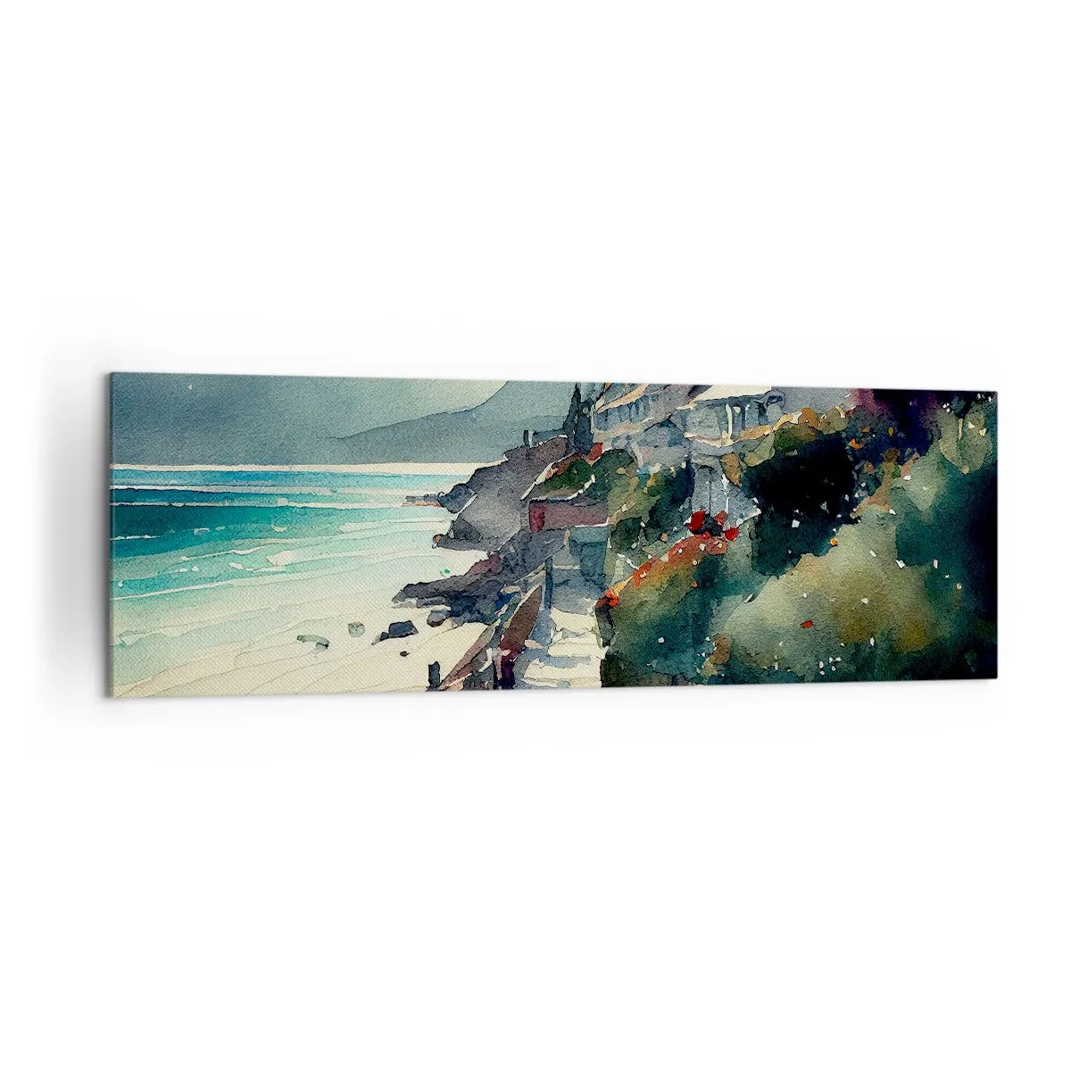 Vászonkép - Mediterrán város - 160x50 cm